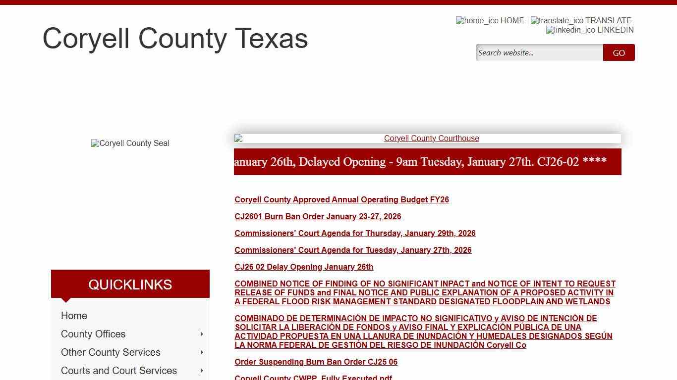 Home Page - Coryell County